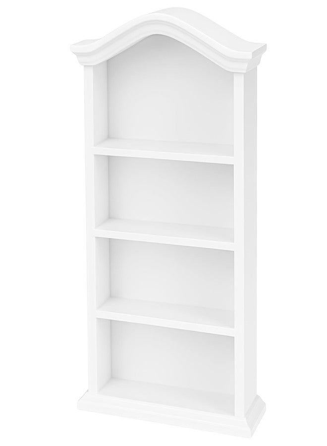 KH866 Miniature Book Shelf 1:12 Mini Bookshelf Dollhouse Furniture Accessories White Wooden Bookcase for Doll House, Books Storage Shelves, Classic Display Decoration Accessories, Cute Small Items - Image 1